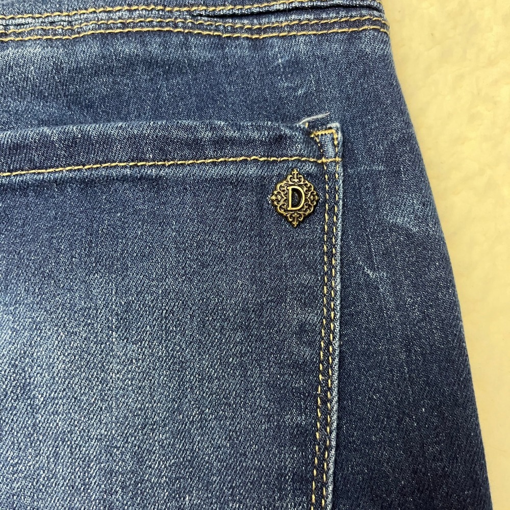 Democracy Jeans Womens 12 Blue Ab Solution Straight Leg Stretch B2450ZYMP Denim - Picture 7 of 10